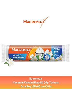 Macromax Büzgülü Yasemin Çöp Torbası Orta Boy 10 lu
