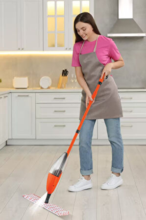 Fashion Çift Taraflı Sprey Mop, Kovasız Pratik Temizlik, 360 Döner Başlıklı Paspas
