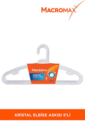 Macromax Kristal Elbise Askısı 5'li