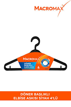 Macromax Döner Başlıklı Elbise Askısı 4'lü