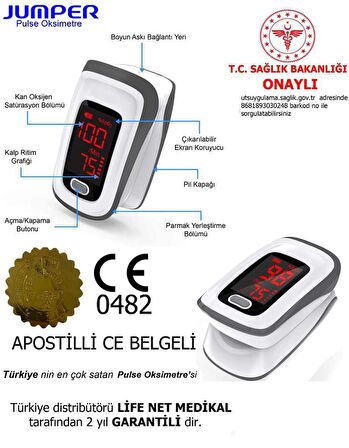 Pulse Oksimetre Taşınabilir Parmak Tipi  JPD-500 E