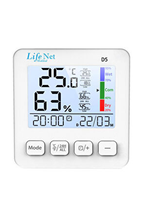 Dijital Termometre Isı Ve Nem Ölçer D5