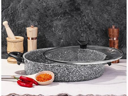 Taç 3405 Ultra Granit 30 cm Basık Tencere