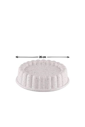 Granit Döküm Tart Kalıbı Krem 26 Cm Tac-6570 Fma04052