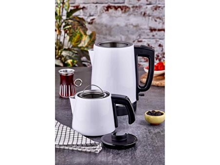 Taç Keyfidem 1850 W Çay Makinesi Beyaz 
