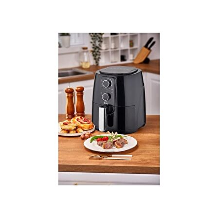 Taç Food Multi 5.5 lt Yağsız Airfryer Siyah