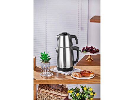 Taç Keyfidem 2200 W Çay Makinesi Inox 