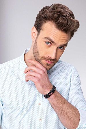 Pierre Cardin  Aqua Mavi Slim Fit Gömlek