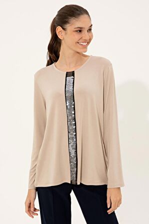 Kadın Kahverengi T-Shirt G022Sz011.000.904108.Vr123