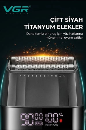 V-640 S4 - 4'ü 1 Arada Profesyonel Saç Sakal Tıraş Makinesi ve Fön Makinesi Seti - Çantalı - Siyah