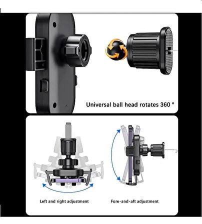 Araç Telefon Tutacağı Klima Peteği Havalandırma Telefon Tutacağı Metal Klipsli Düşmeme Garantili