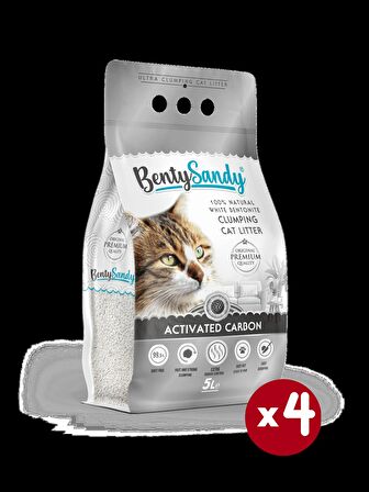 BentySandy Aktif Karbonlu Kedi Kumu 5Lx4