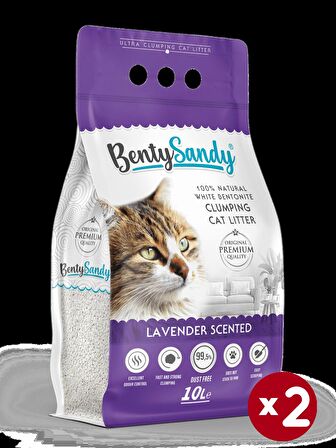 BentySandy Lavanta Kokulu Kedi Kumu 10L*2