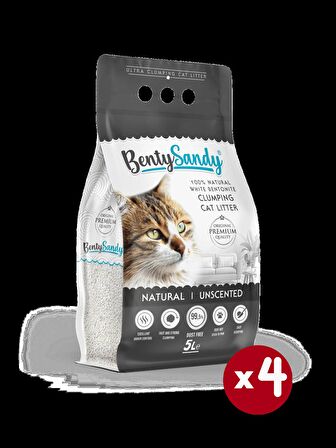 BentySandy Naturel Kokusuz Kedi Kumu 5Lx4