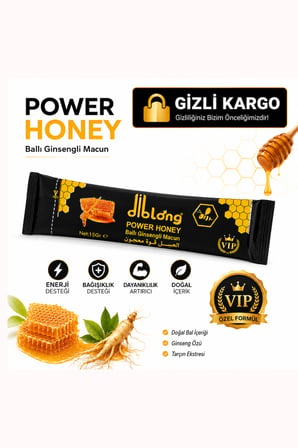 Power Honey Ballı Ginsengli Macun 12 x 15 g Tek Kullanımlık Paket – Bal, Ginseng ve Tarçın Özlü