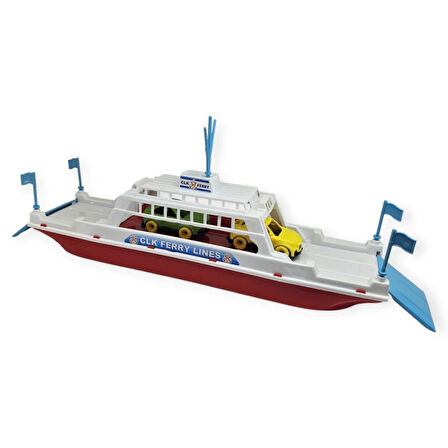 Feribot Araç Taşııyan Gemi 45 cm - Kırmızı