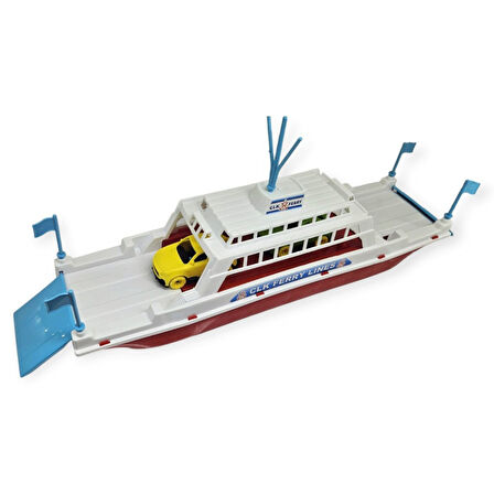 Feribot Araç Taşııyan Gemi 45 cm - Kırmızı