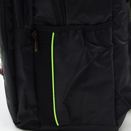 Sentor 4 Bölmeli Laptop Bölmeli Okul Sırt Çantası Yeşil Çizgili