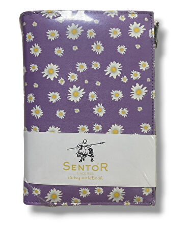 Sentor Sn-Ptfrd Papatya Desen Fermuarlı Defter