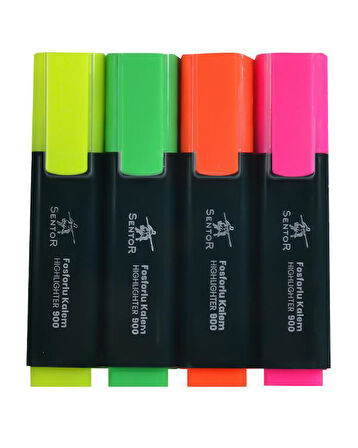 Sentor Fosforlu Kalem 4 lü Highlighter 900