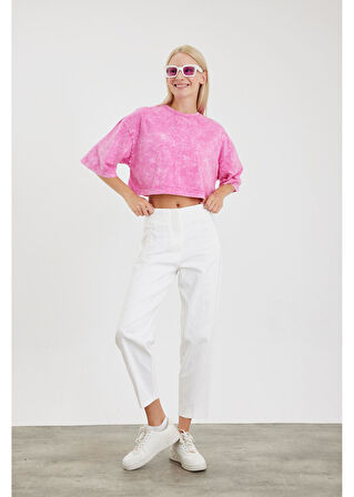 Pensli Yüksek Bel Atlas Pantolon