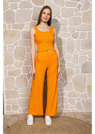 Beli Lastikli Örme Pantolon