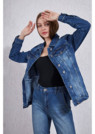 Denim Uzun Ceket