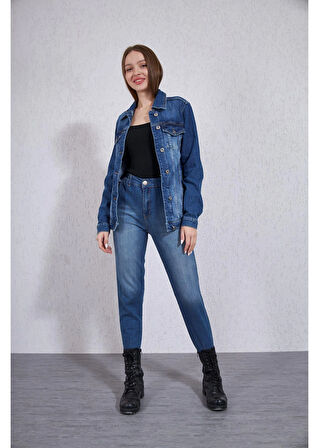 Denim Uzun Ceket