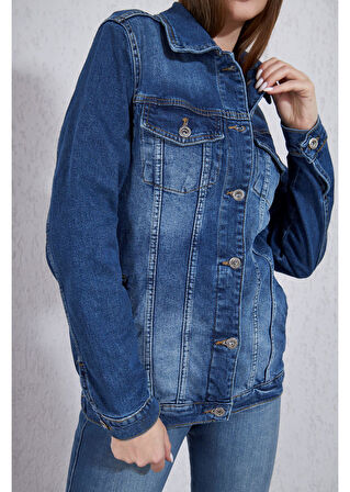 Denim Uzun Ceket