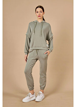 Kapüşonlu Uzun Kol Modal Sweatshirt