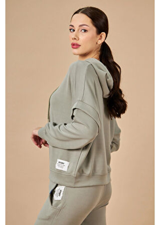 Kapüşonlu Uzun Kol Modal Sweatshirt