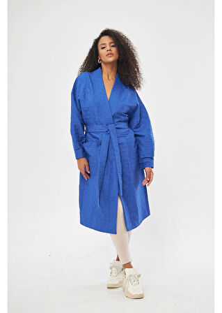 Arkası Baskılı Kapitone Kimono 