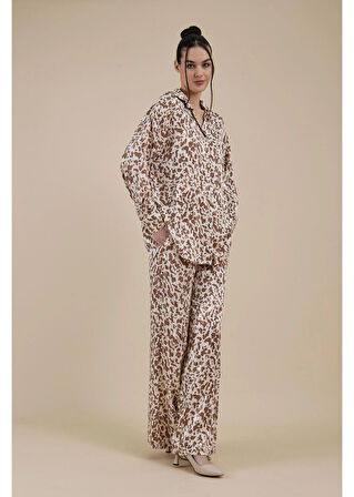 Jakarlı Empirme Saten Gömlek 