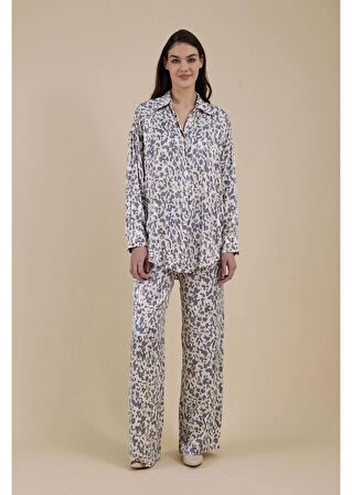 Jakarlı Empirme Saten Gömlek 