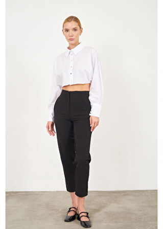 Yarasa Kol Kısa Poplin Gömlek 