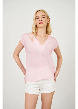 V Yaka Sıfır Kol Bluz