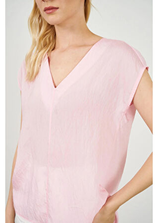 V Yaka Sıfır Kol Bluz