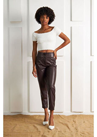 Fitilli Kısa Kol Tüylü Kazak