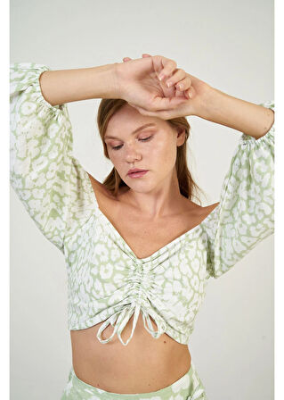 Empirme Baskılı Bağcıklı Büstiyer