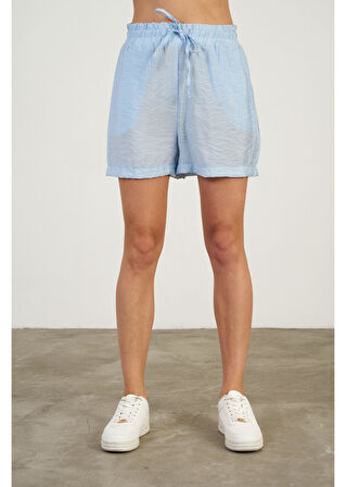 Lastikli Düz Modal Şort