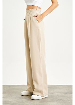 Beli Şeritli Palazzo Atlas Pantolon 