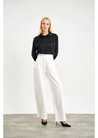 Beli Şeritli Palazzo Atlas Pantolon