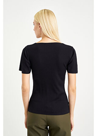 Kısa Kol Fitilli Bluz