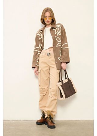 Nakışlı Kaşe Gömlek 