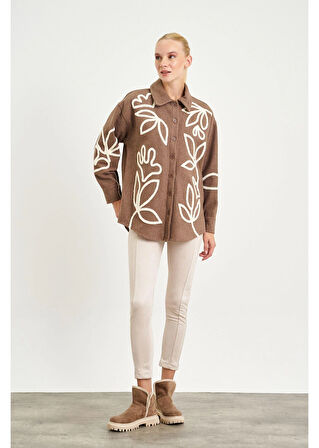 Nakışlı Kaşe Gömlek 