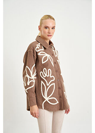 Nakışlı Kaşe Gömlek 