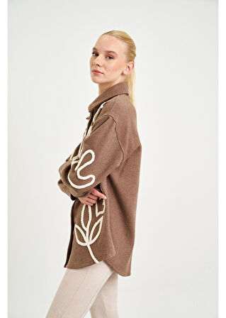 Nakışlı Kaşe Gömlek 