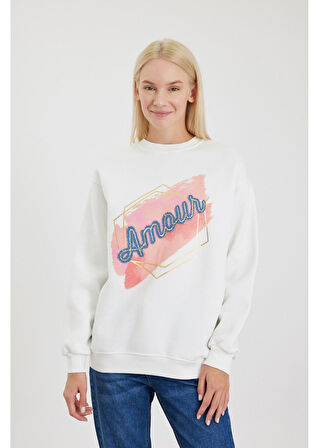 Amour Jean Detaylı Sweatshirt