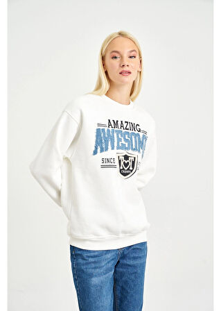 Awesome Jean Baskılı Sweatshirt