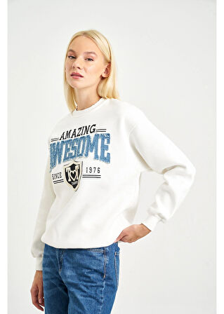 Awesome Jean Baskılı Sweatshirt